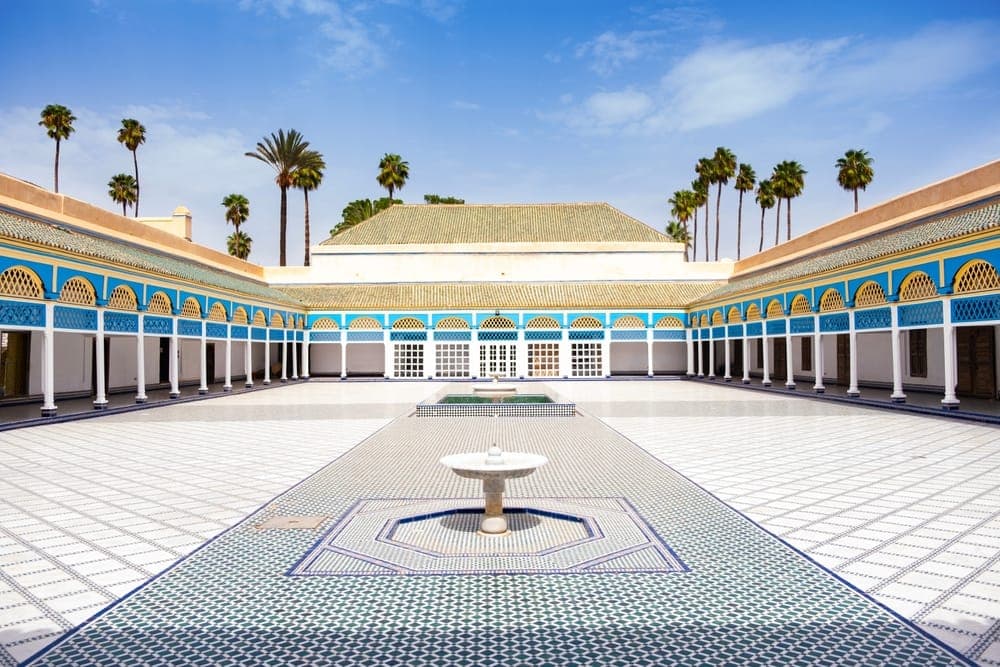 Bahia Palace courtyard with reflecting pool, Marrakech