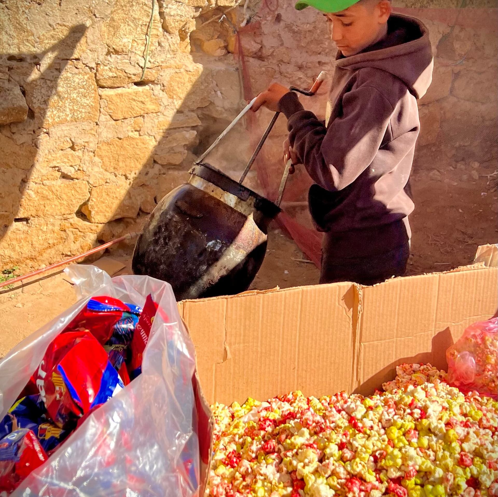 Vendor at the Wednesday souk market in Oualidia, Morocco