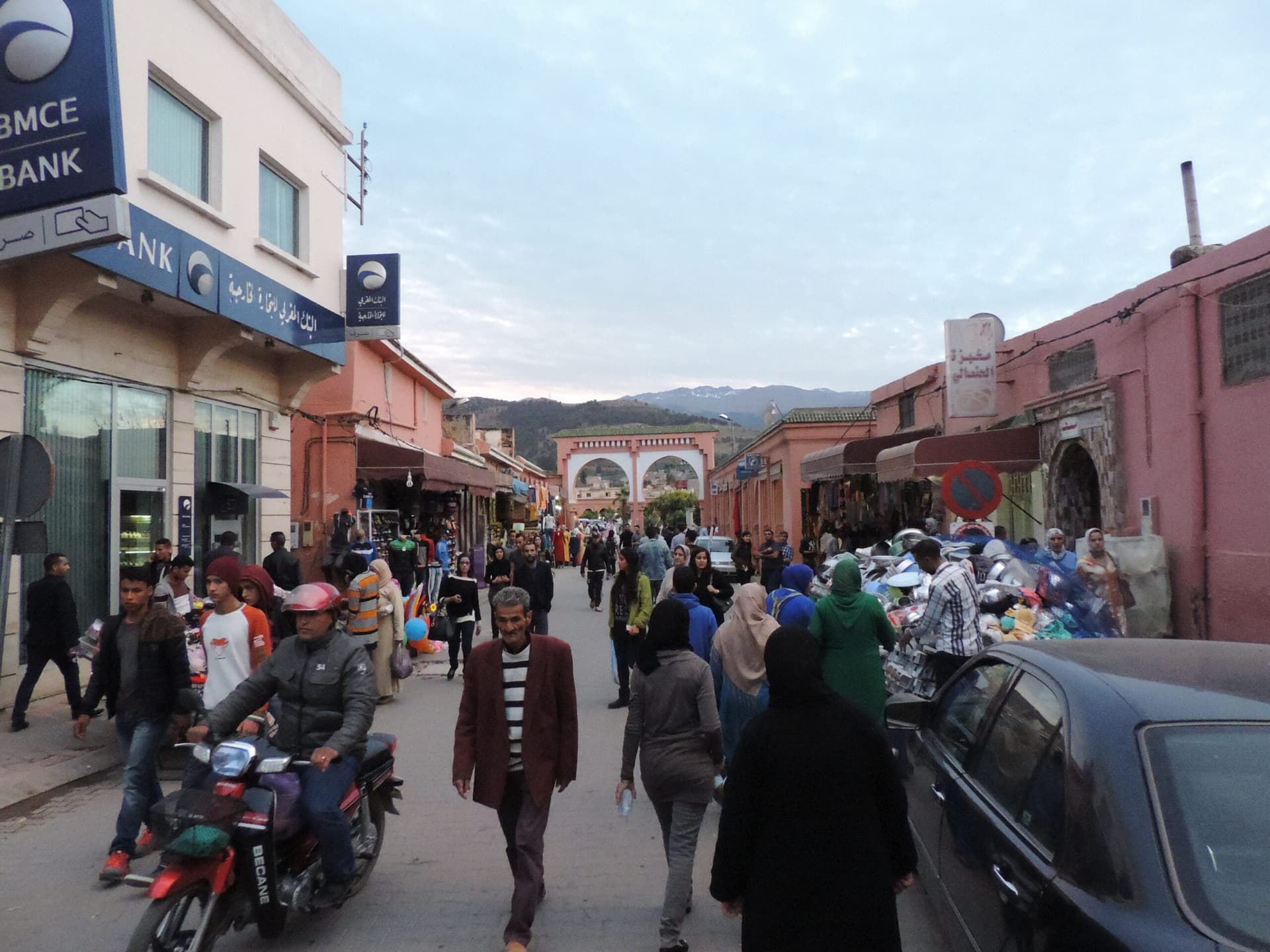 Traditional souk market in Beni Mellal, Morocco
