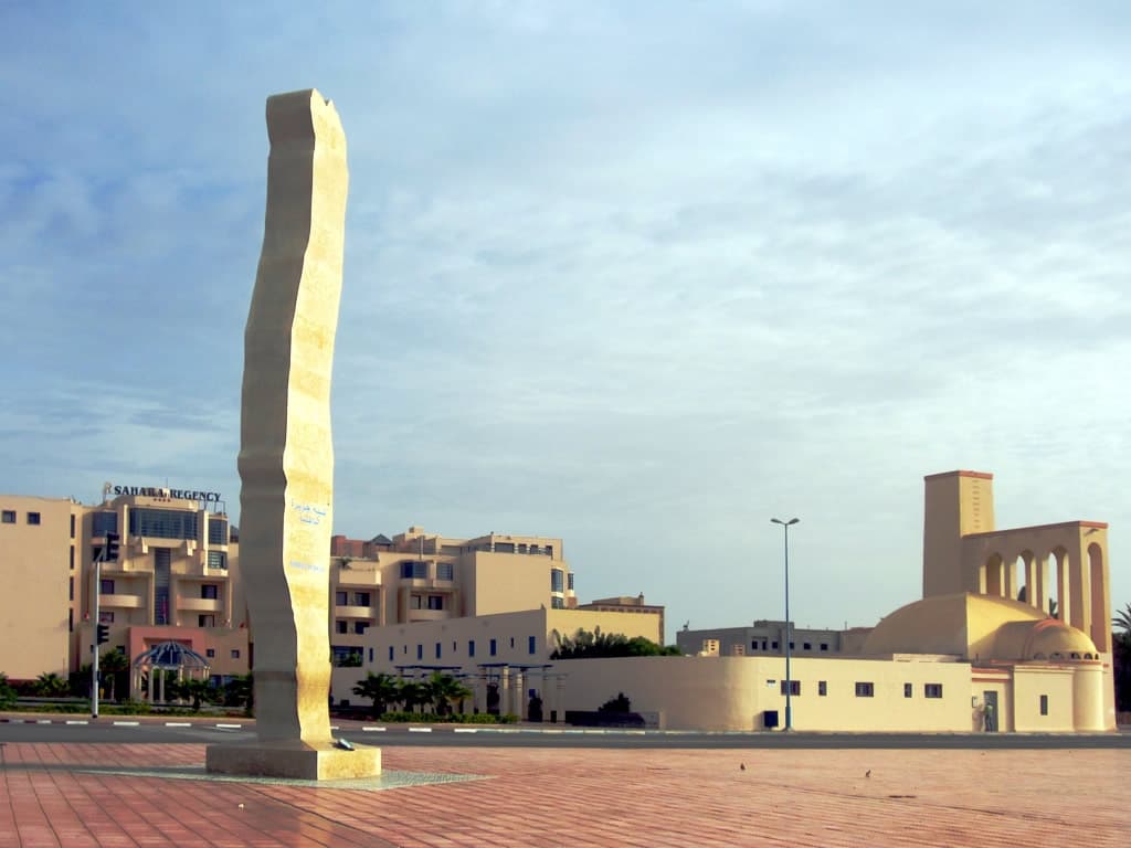 Peninsula monument landmark in Dakhla, Morocco