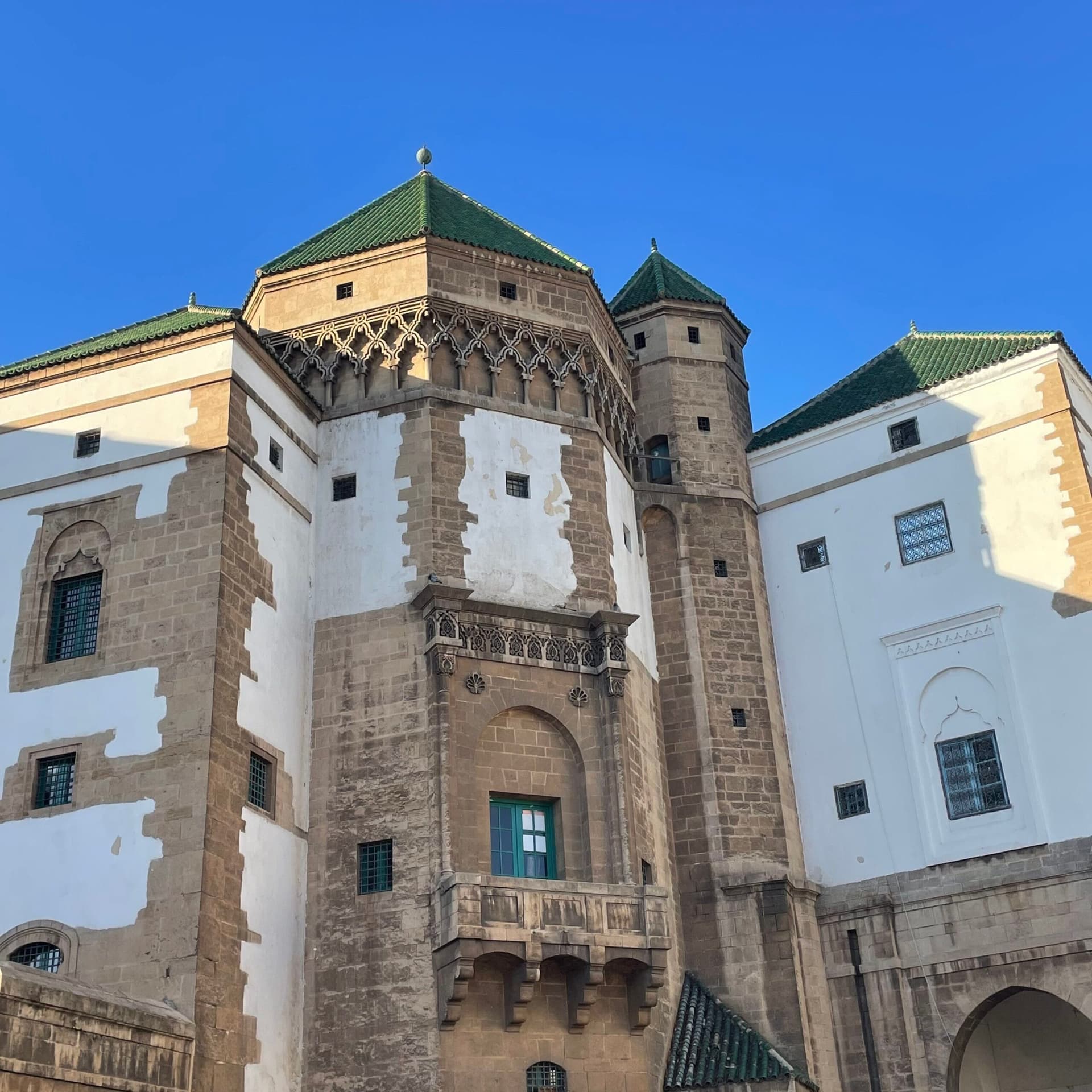 Moorish arcades of the Habous Quarter, Casablanca's New Medina