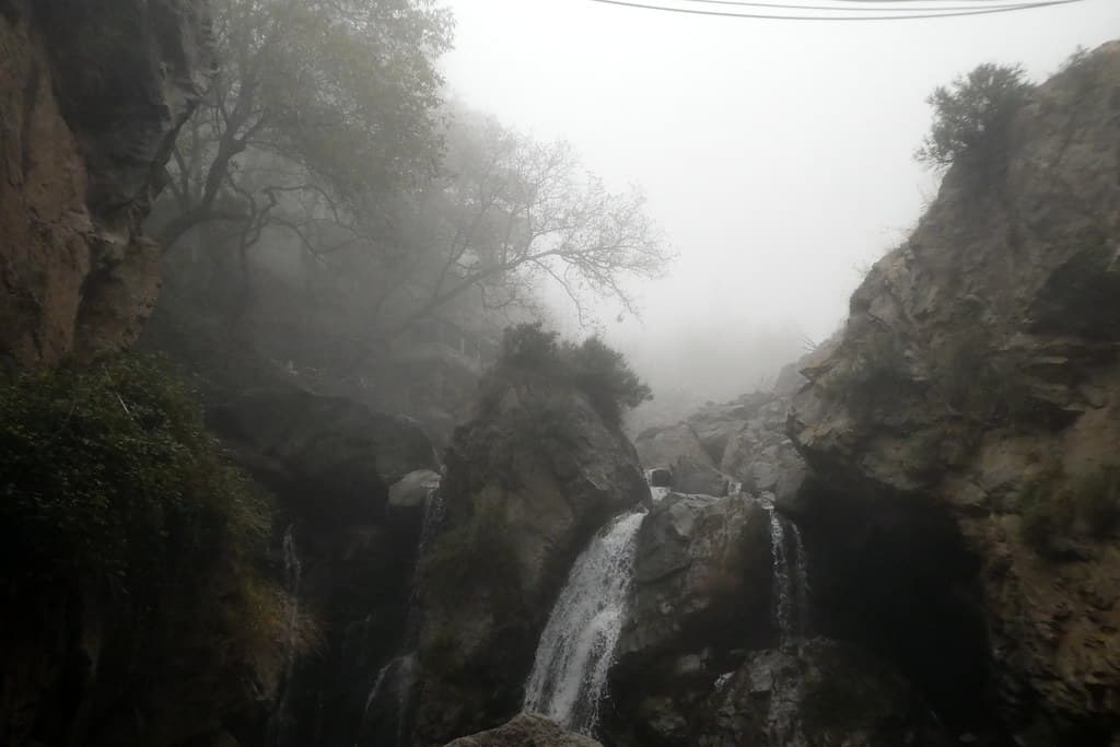 Waterfall along a walking trail near Imlil in Morocco’s High Atlas