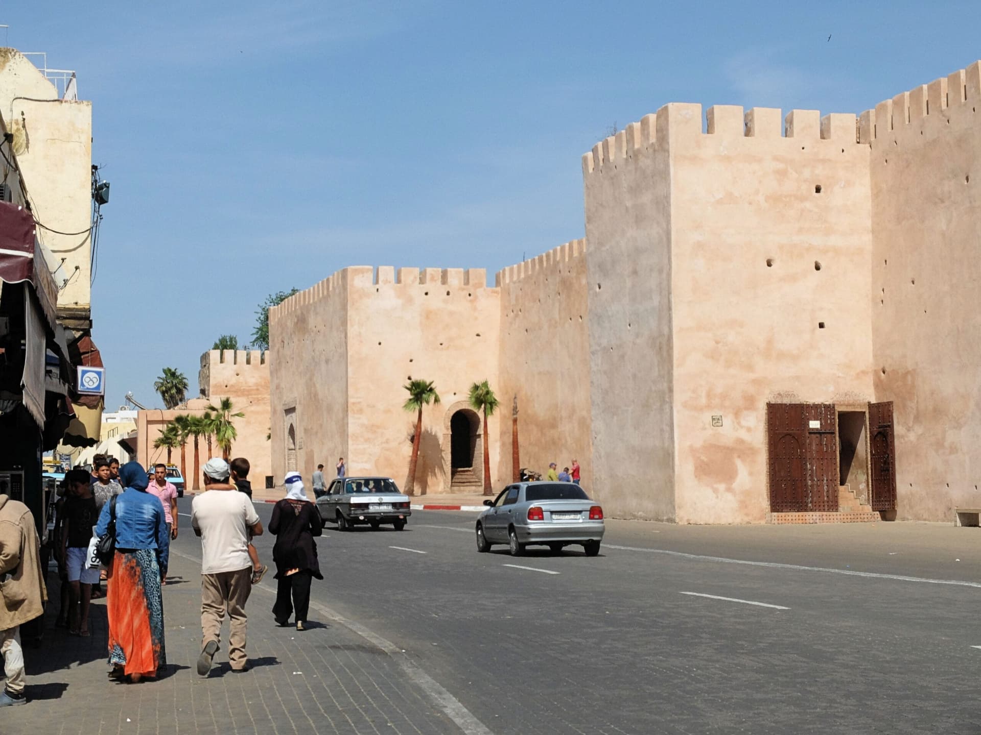 Imperial kasbah walls of Moulay Ismail in Meknes