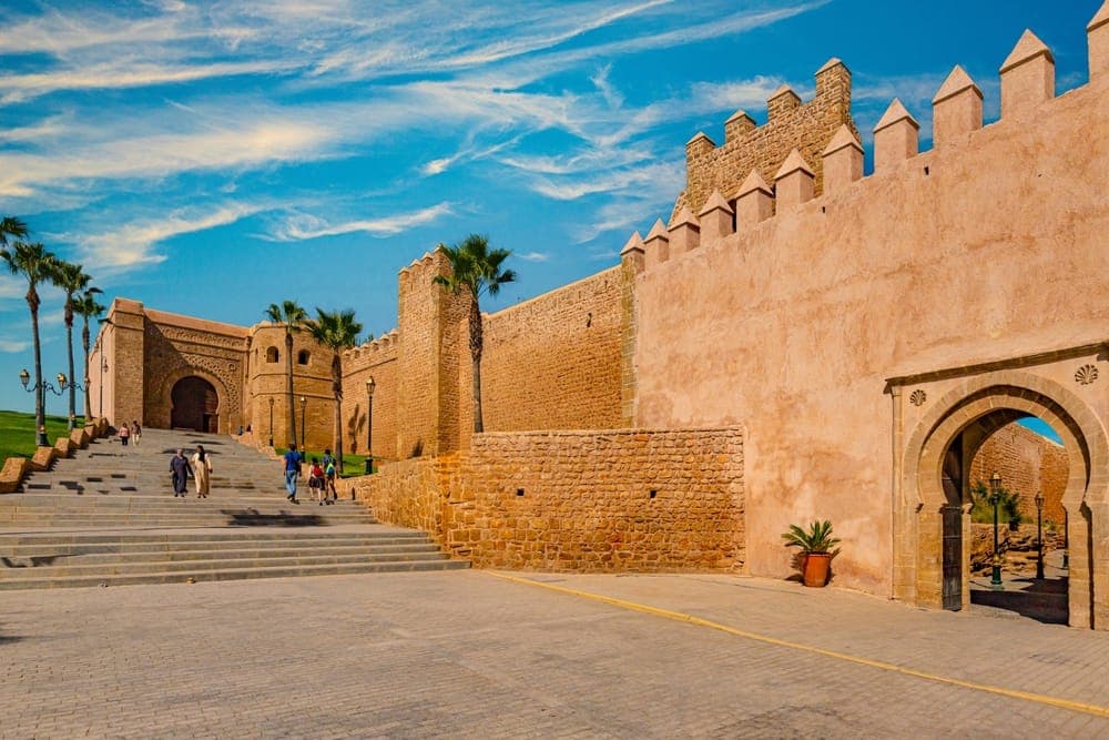 Bab Oudaia, the ornate gate of the Kasbah of the Udayas, Rabat, Morocco