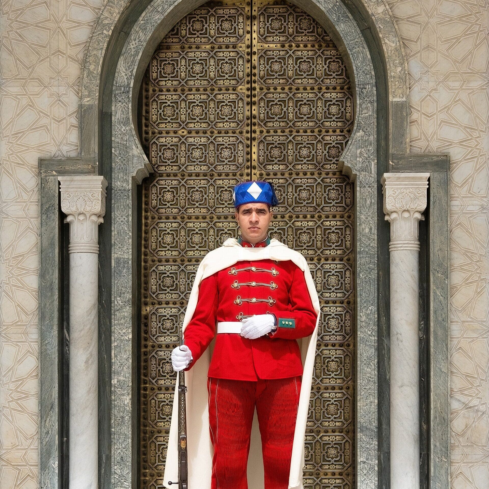 View of Mausoleum of Mohammed V in Rabat, Morocco