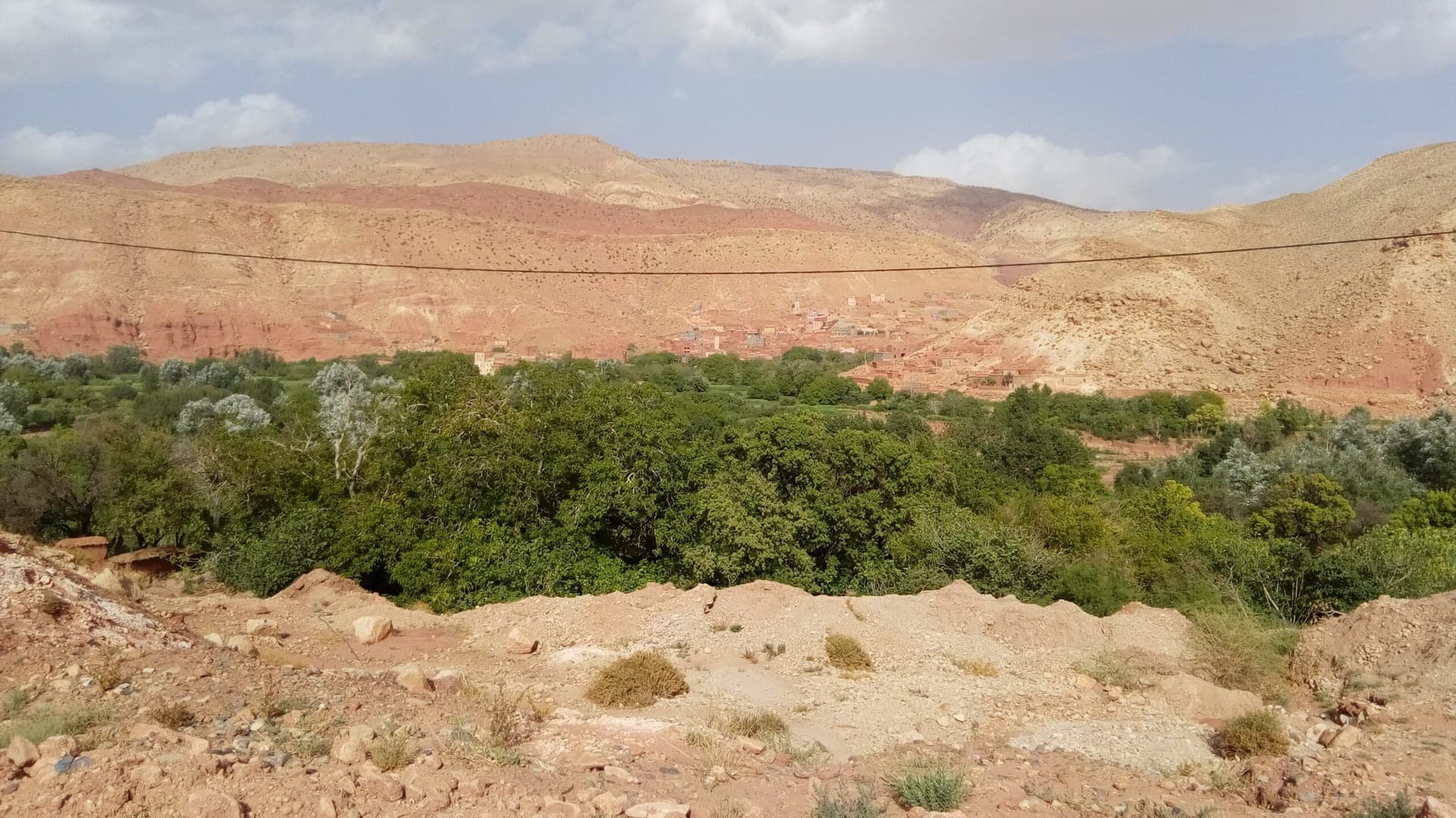 Scenic Ounila Valley landscape near Tajeguite and Assaka, Morocco