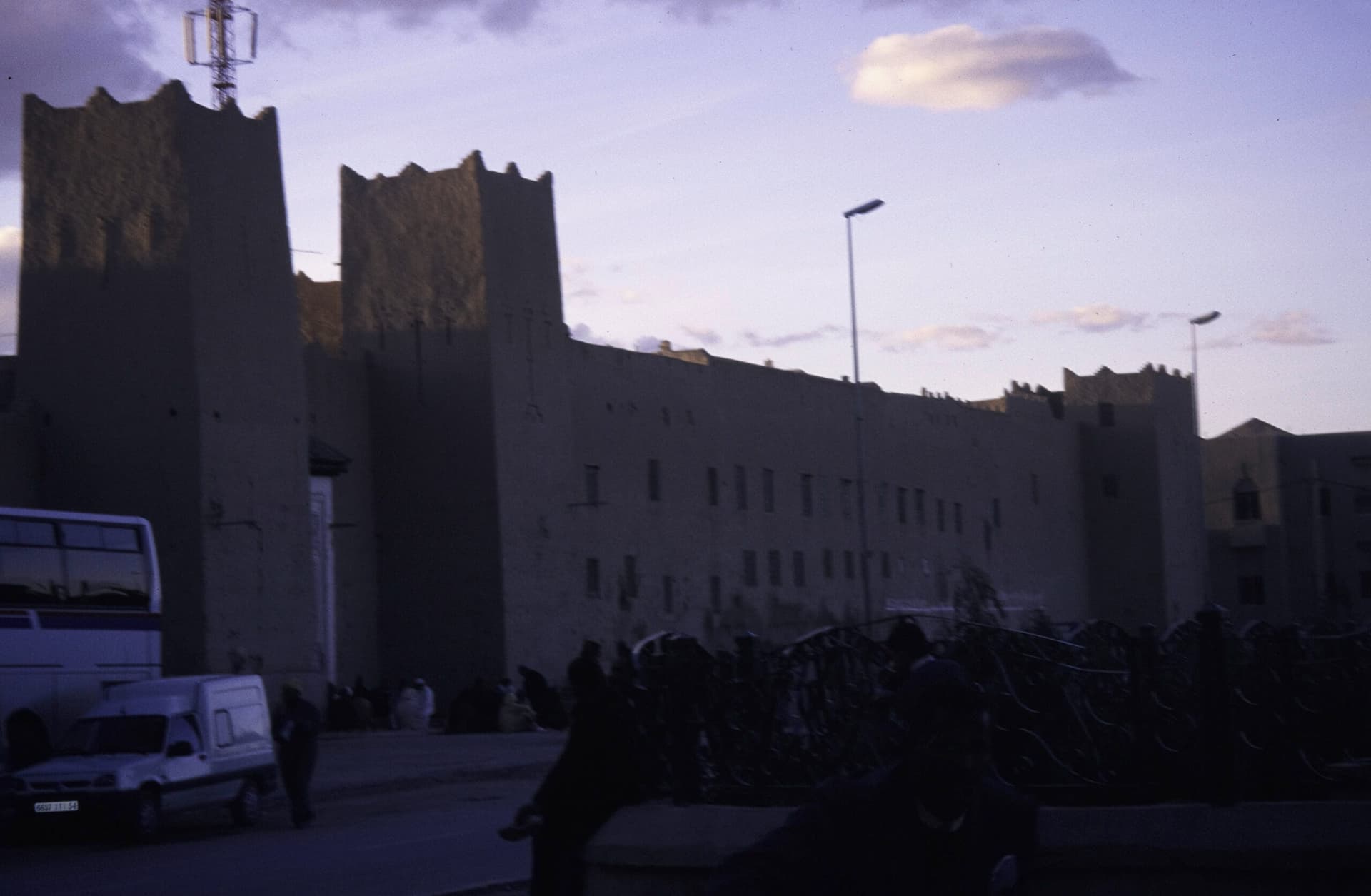 Fortified gateway wall typical of Rissani's historic ksour, Morocco