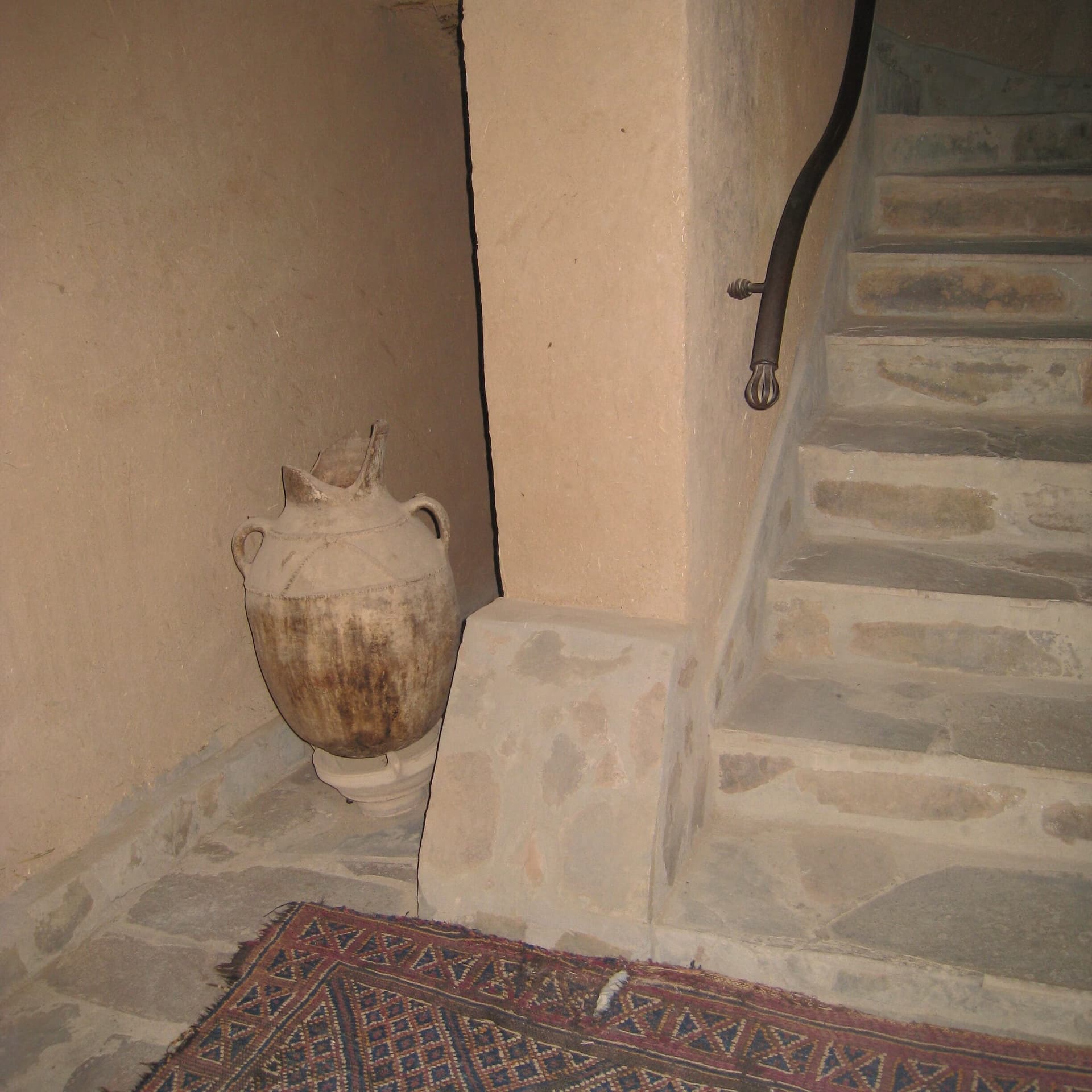 Kasbah Ait Ben Moro, a restored earthen fortress overlooking the Skoura palm grove, Morocco