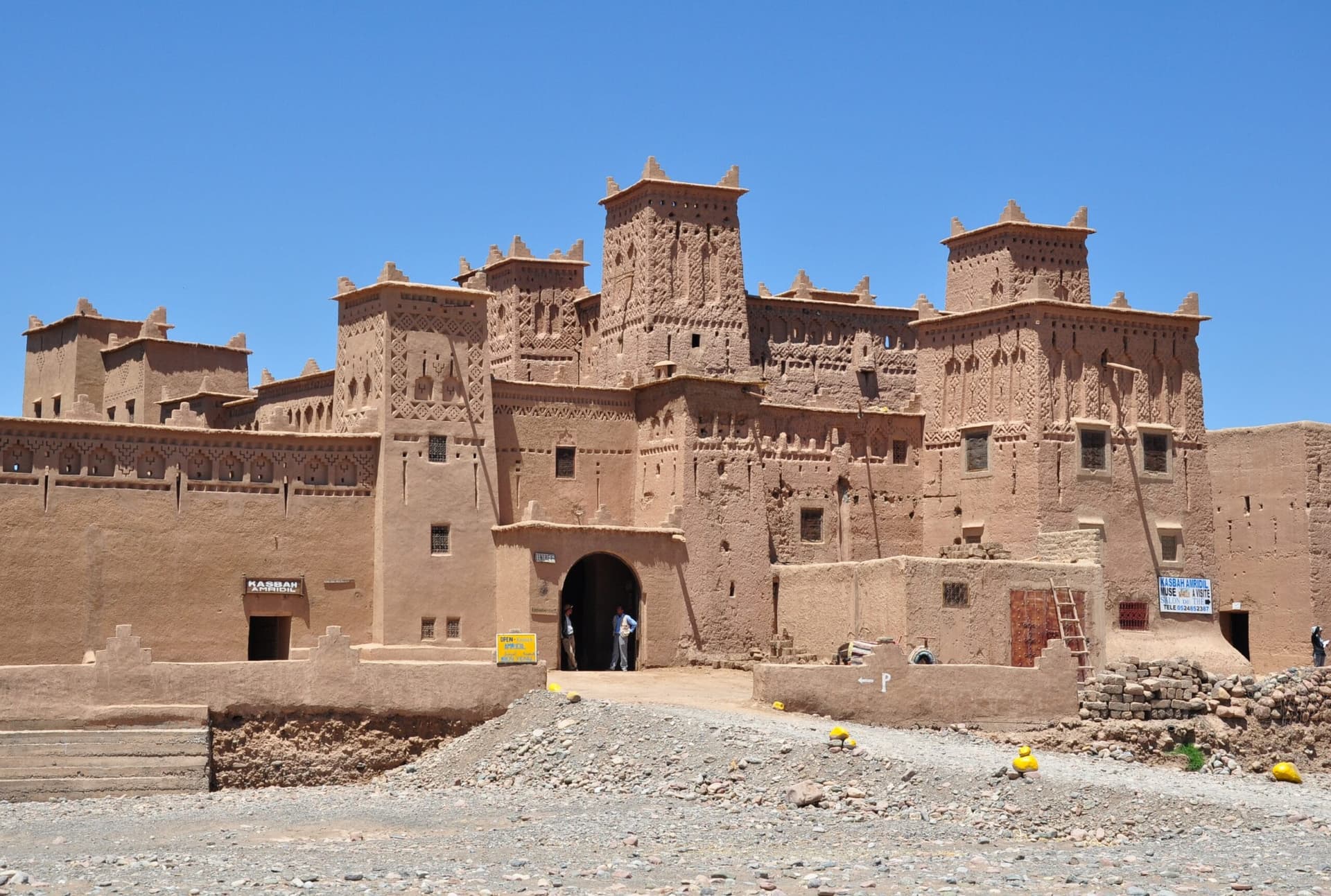 Kasbah Amerhidil towers rising above the palm groves of Skoura, Morocco