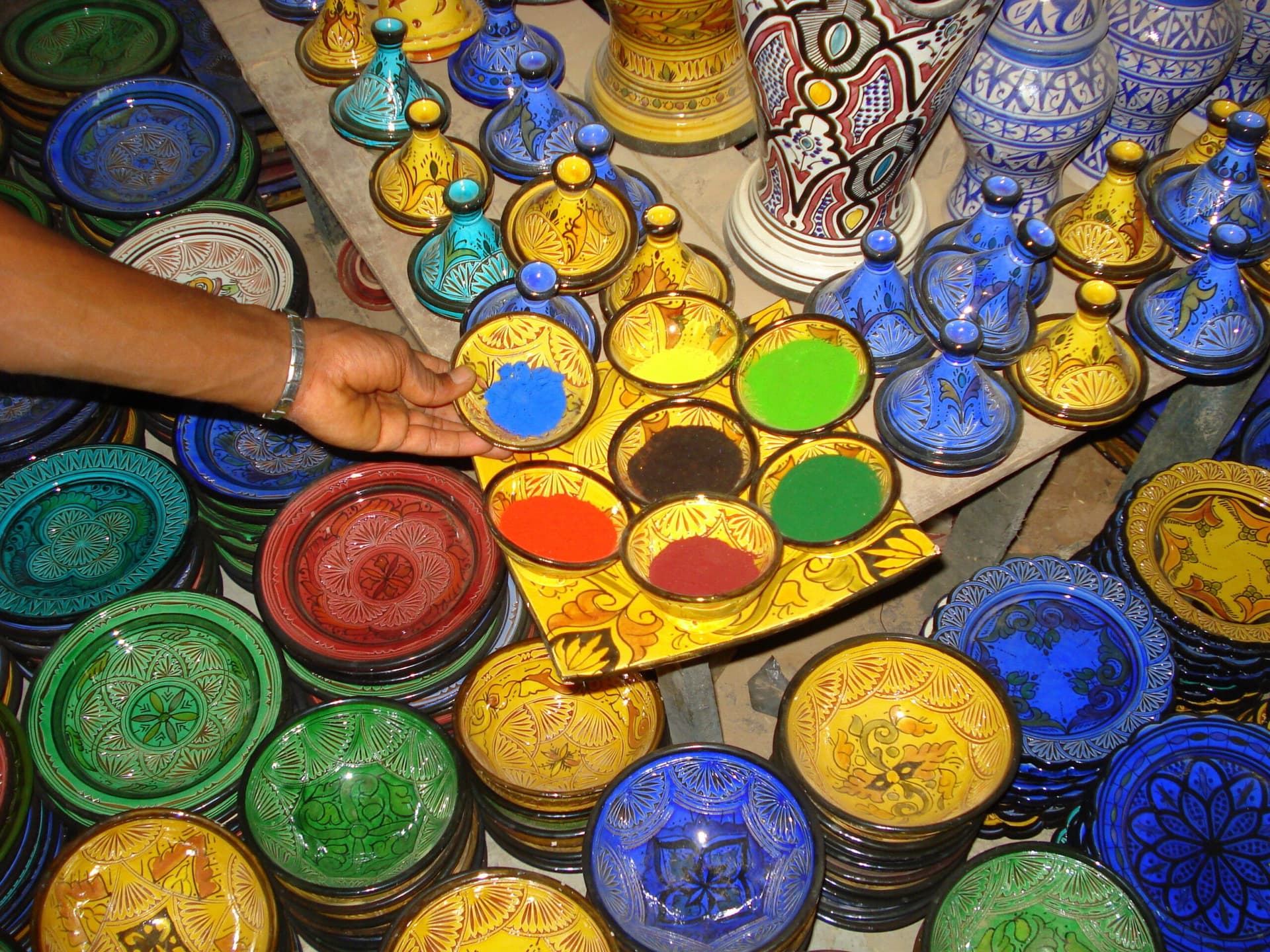 View of Tamegroute Pottery Workshops in Draa Valley, Morocco