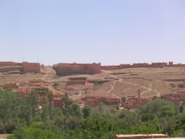 Street view of Tinerhir town centre, gateway to the Todra Gorges, Morocco