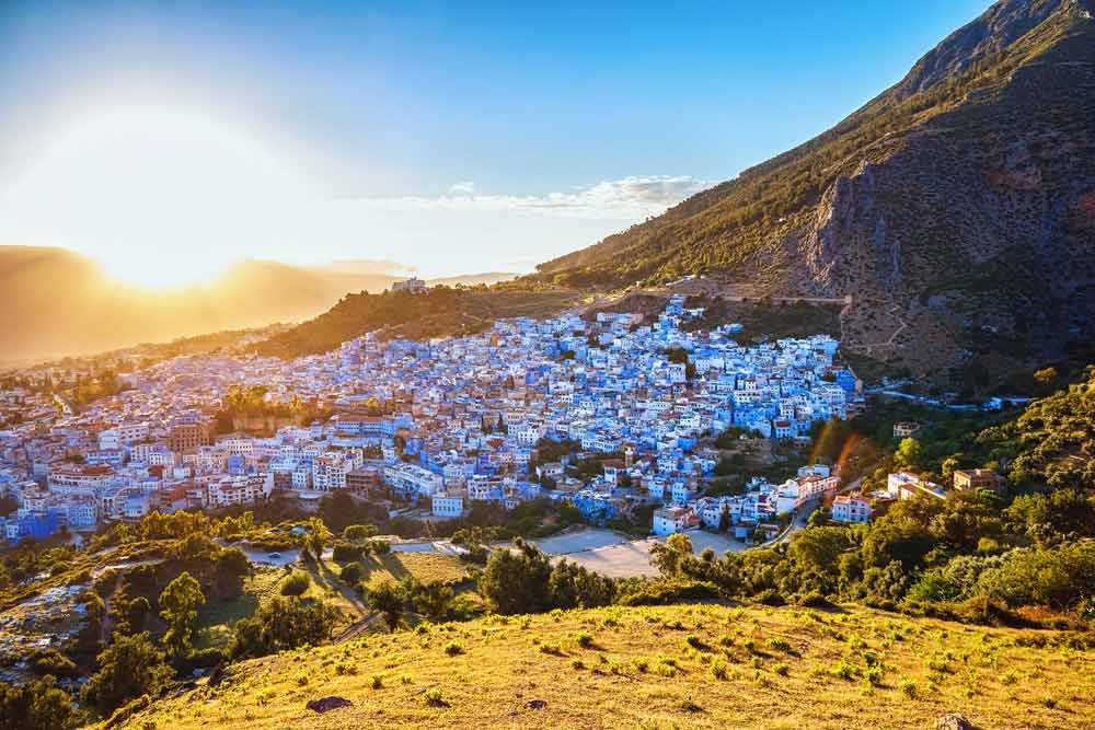 Aerial view of Chefchaouen