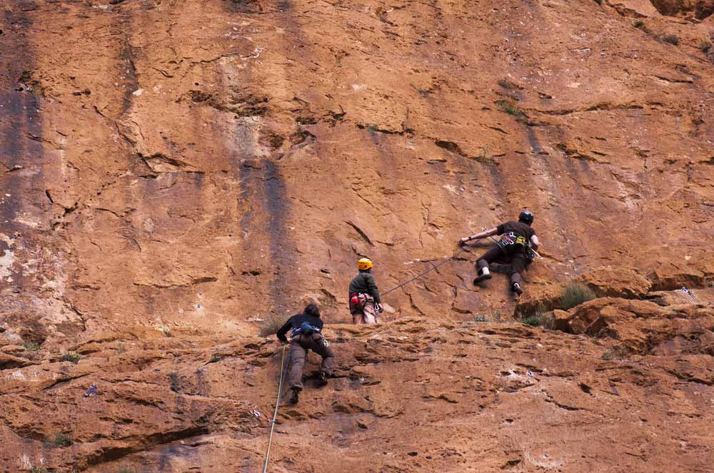 Climbing Calcite Wall In Morocco