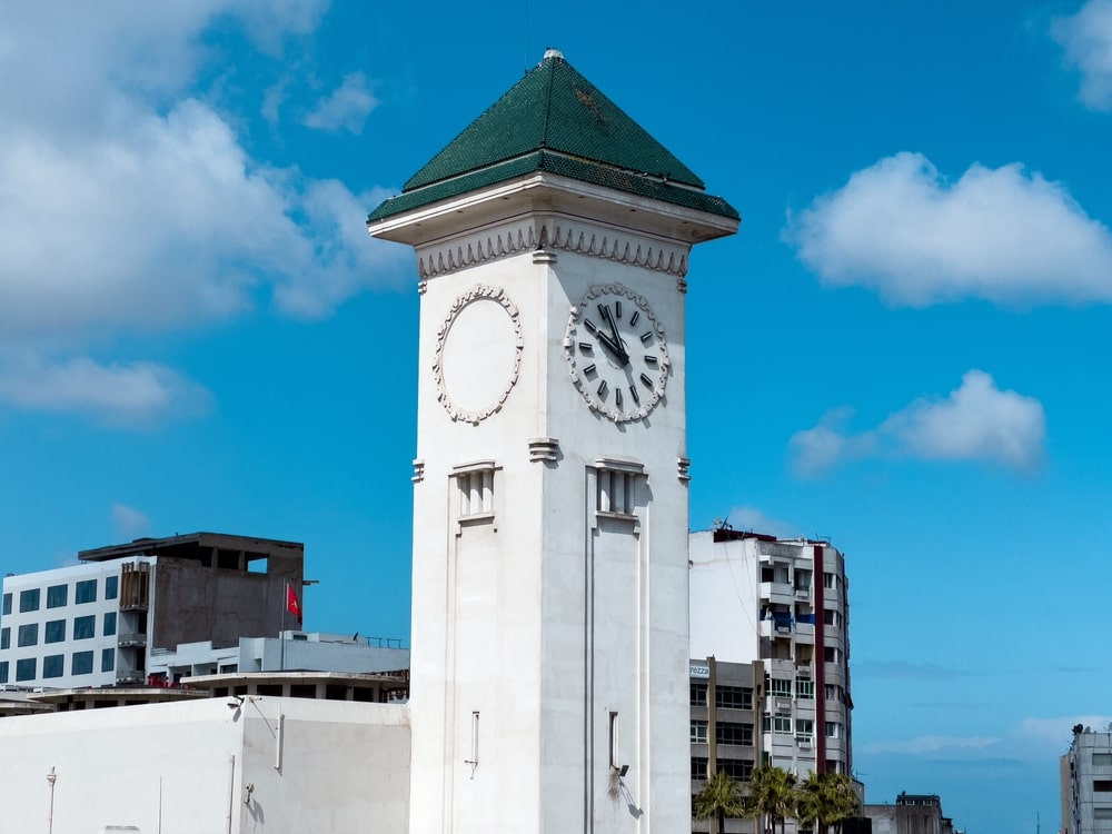 Clock On A Mosque's Minaret