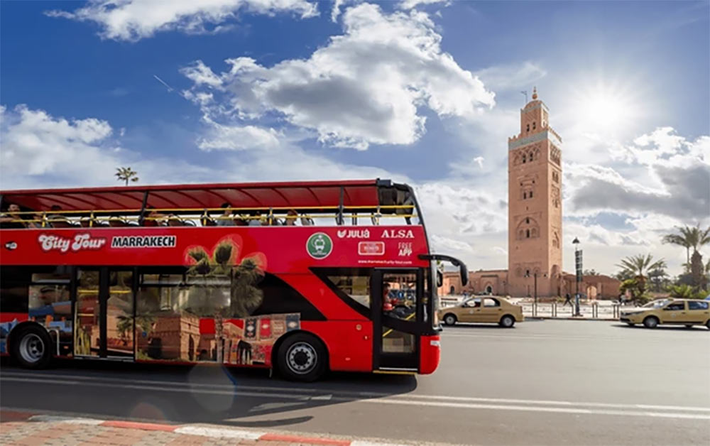 Double Decker Red Bus Awaiting