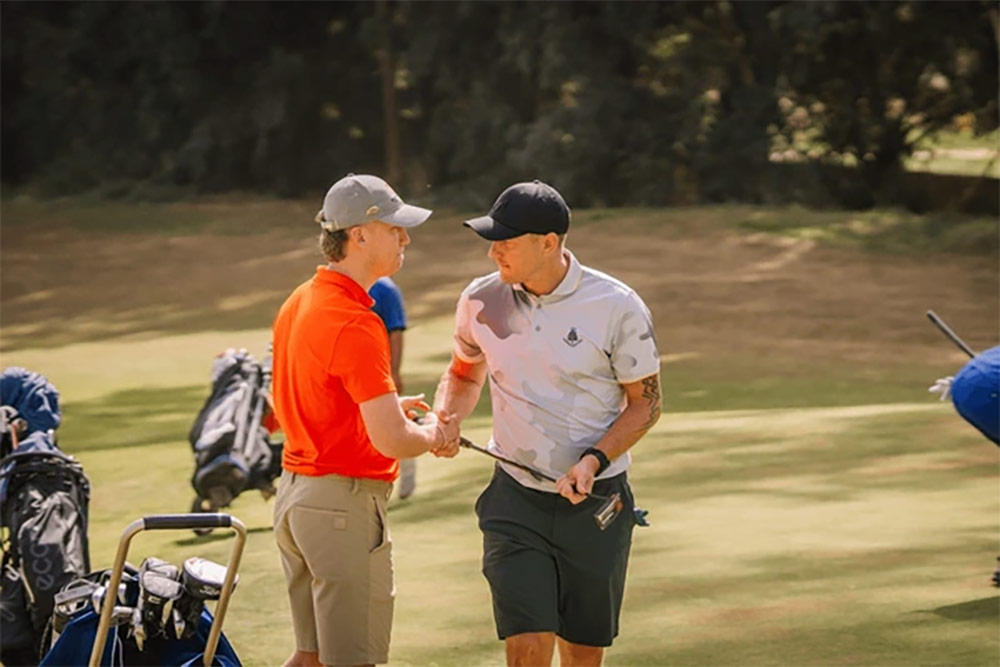 Golfers Shaking Hands