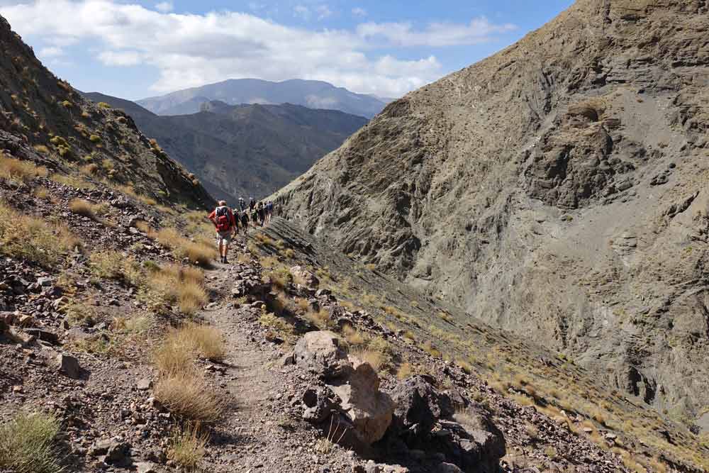 Hiking on the Tizi N'Mahboub