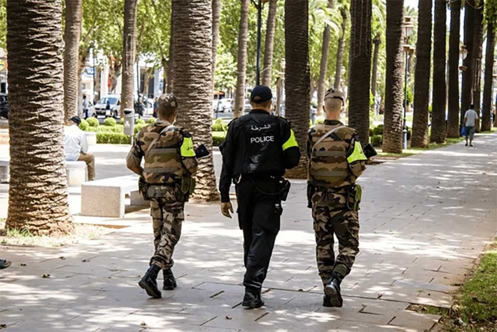 Police Patrolling In Fez