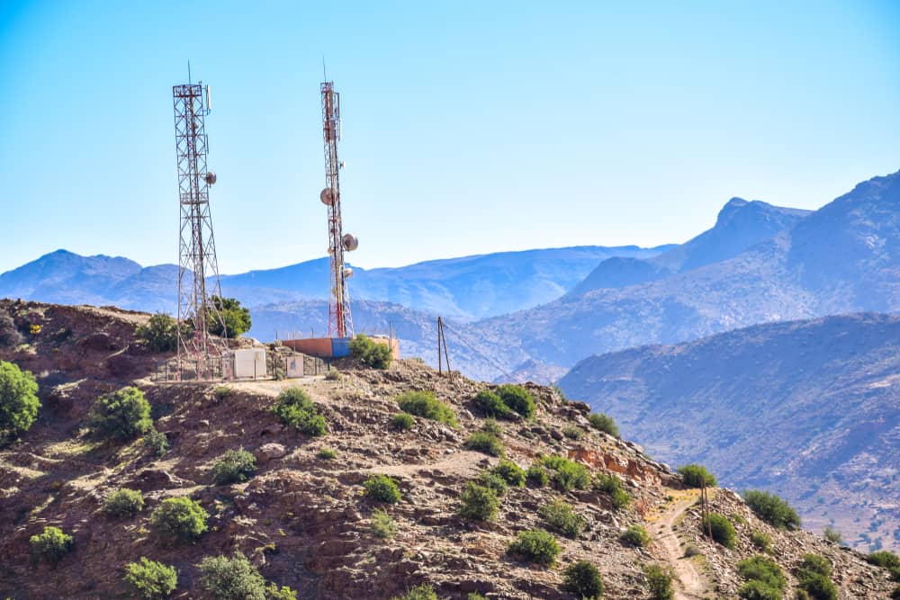 Radio Towers With Antennas