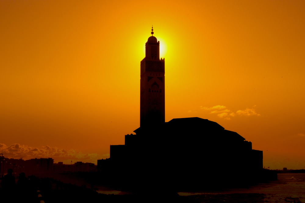 Orange Sunset Hassan II Mosque