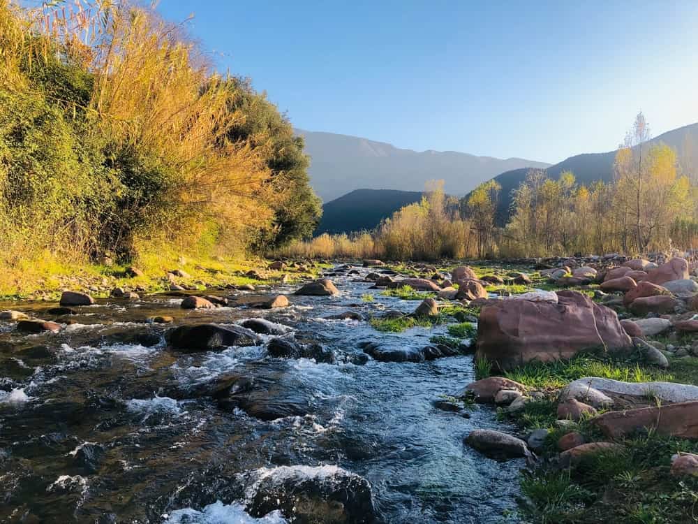 Ourika Valley River In Autumn