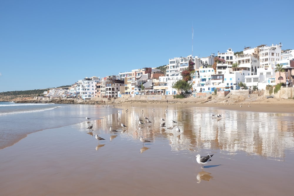 Beach Of Taghazout Near Agadir