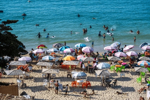 Beach On Mediterranean Coast Near Tangier