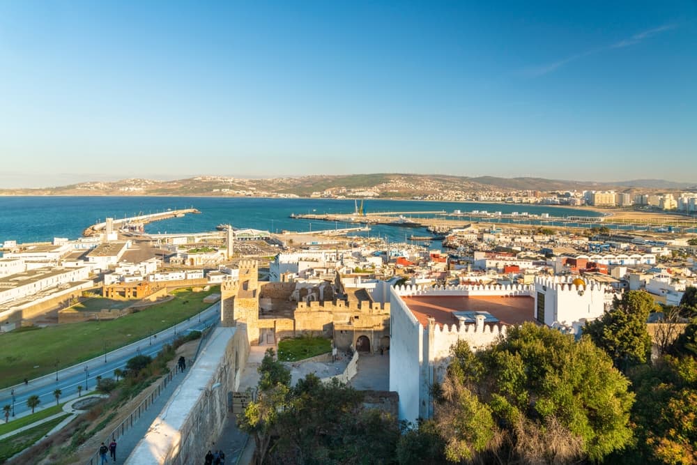 Kasbah In Tangier With Harbor