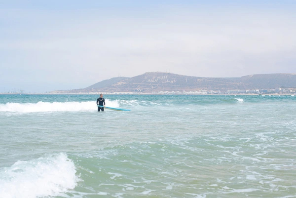 Surfers On The Beach Agadir