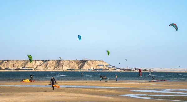 Surfers On The Dakhla Sea